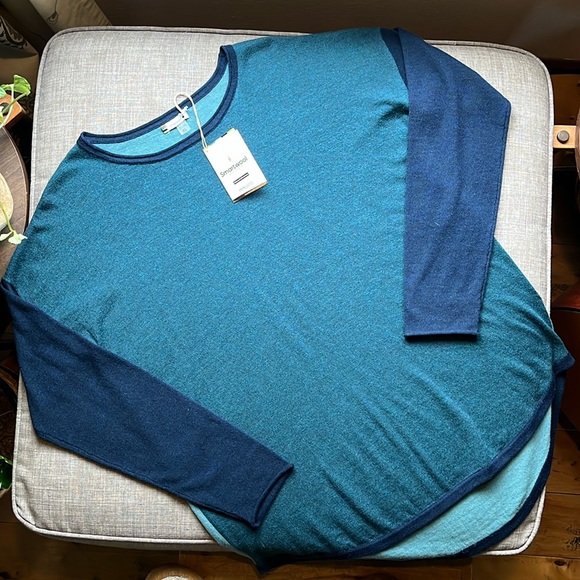 Smartwool Merino Wool Shadow Pine Color Block Sweater XL - Picture 3 of 10